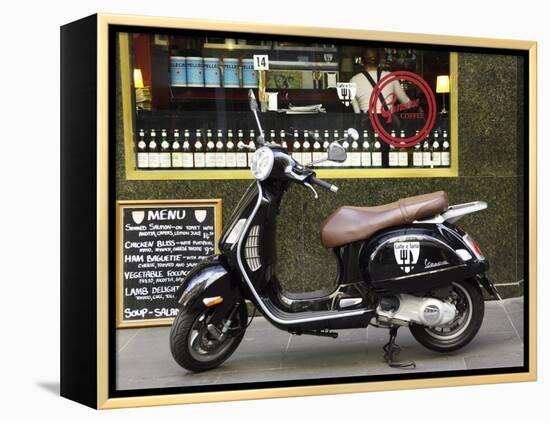 Genovese Coffee and Vespa, Melbourne, Victoria, Australia-David Wall-Framed Premier Image Canvas