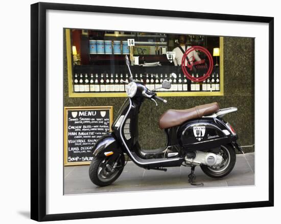 Genovese Coffee and Vespa, Melbourne, Victoria, Australia-David Wall-Framed Photographic Print