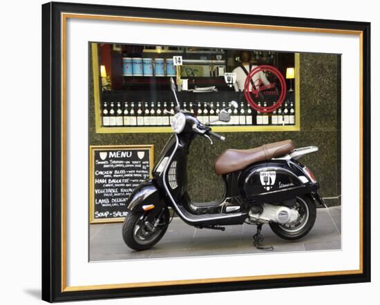 Genovese Coffee and Vespa, Melbourne, Victoria, Australia-David Wall-Framed Photographic Print