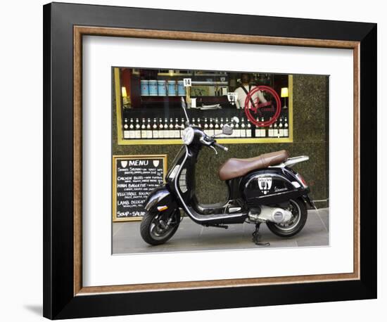 Genovese Coffee and Vespa, Melbourne, Victoria, Australia-David Wall-Framed Photographic Print