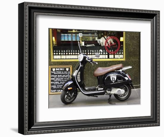 Genovese Coffee and Vespa, Melbourne, Victoria, Australia-David Wall-Framed Photographic Print