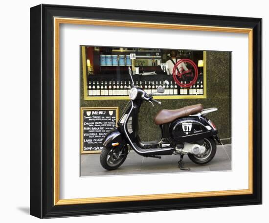 Genovese Coffee and Vespa, Melbourne, Victoria, Australia-David Wall-Framed Photographic Print