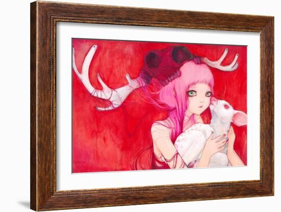 Gentle Fawns-Camilla D'Errico-Framed Art Print