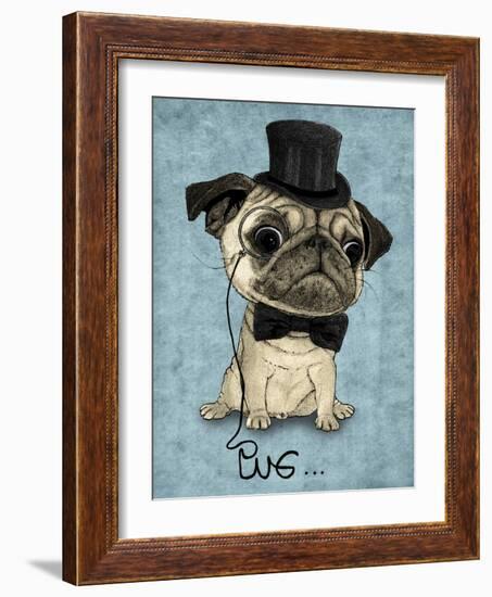 Gentle Pug-Barruf-Framed Art Print