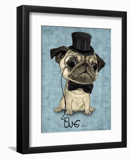 Gentle Pug-Barruf-Framed Art Print