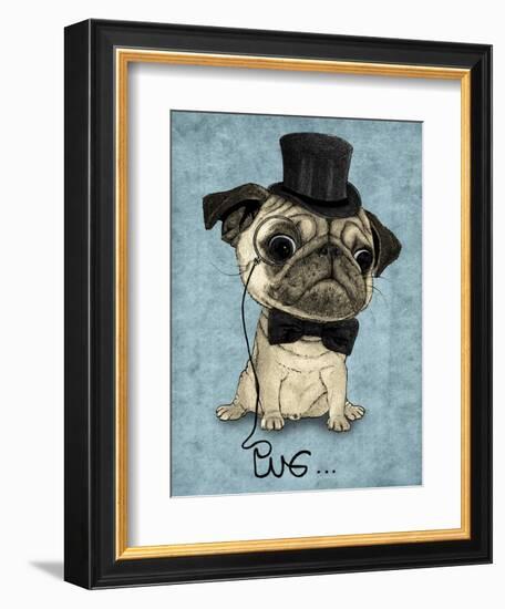 Gentle Pug-Barruf-Framed Art Print