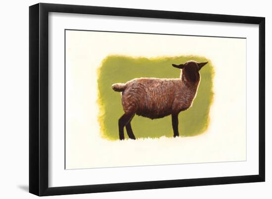 Gentle Spirit XI, 2022, (coloured pencil & gouache)-Helen White-Framed Giclee Print