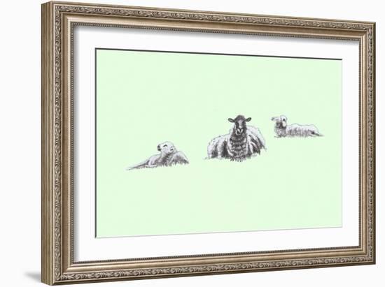 Gentle Spirits IV, 2022, (pencil)-Helen White-Framed Giclee Print