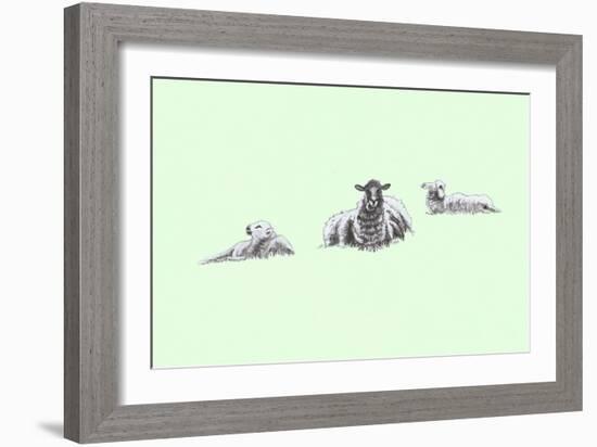 Gentle Spirits IV, 2022, (pencil)-Helen White-Framed Giclee Print