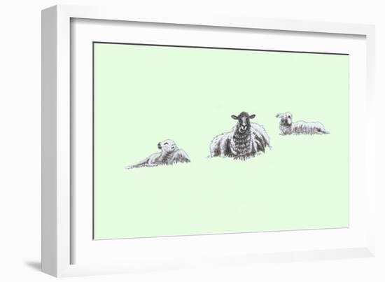 Gentle Spirits IV, 2022, (pencil)-Helen White-Framed Giclee Print