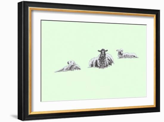 Gentle Spirits IV, 2022, (pencil)-Helen White-Framed Giclee Print