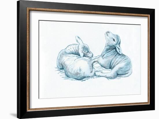 Gentle Spirits IX, 2022, (graphite & coloured pencil)-Helen White-Framed Giclee Print