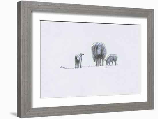 Gentle Spirits V, 2022, (pencil & wash)-Helen White-Framed Giclee Print