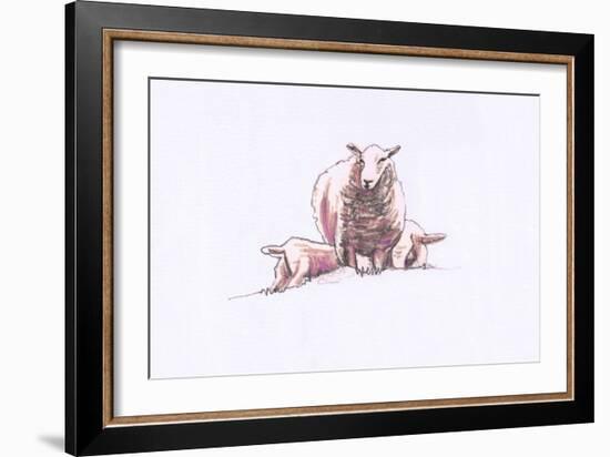 Gentle Spirits X, 2022, (pencil and ink)-Helen White-Framed Giclee Print