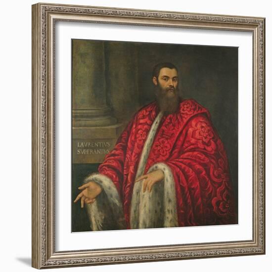 Gentleman Facing to the Right, C.1553-Jacopo Robusti Tintoretto-Framed Giclee Print