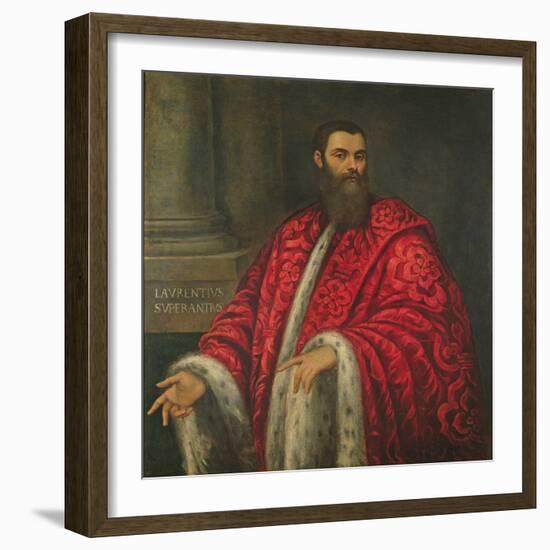 Gentleman Facing to the Right, C.1553-Jacopo Robusti Tintoretto-Framed Giclee Print