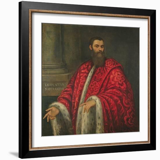 Gentleman Facing to the Right, C.1553-Jacopo Robusti Tintoretto-Framed Giclee Print