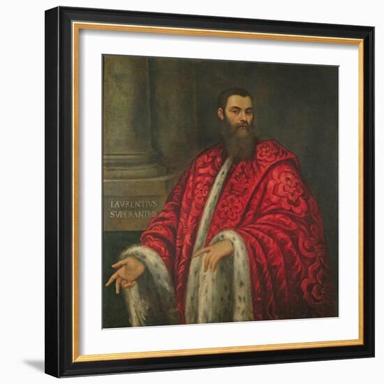 Gentleman Facing to the Right, C.1553-Jacopo Robusti Tintoretto-Framed Giclee Print