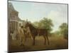 Gentleman Holding a Saddled Horse in a Street by a Canal, 18th-19th Century-Jacques-Laurent Agasse-Mounted Giclee Print