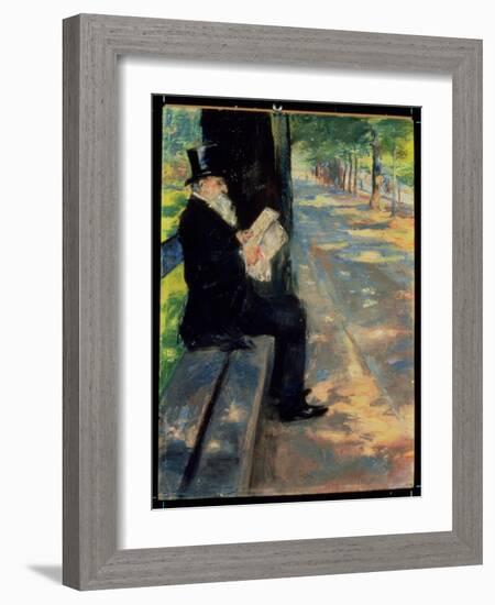 Gentleman in a Zoo, C.1900-Lesser Ury-Framed Giclee Print