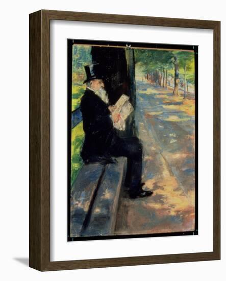 Gentleman in a Zoo, C.1900-Lesser Ury-Framed Giclee Print