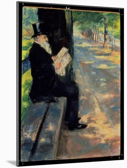 Gentleman in a Zoo, C.1900-Lesser Ury-Mounted Giclee Print