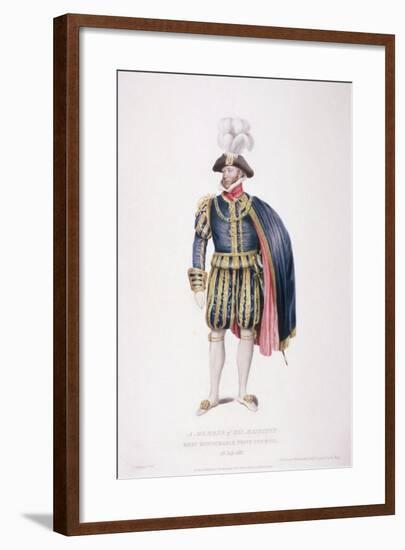 Gentleman in Ceremonial Costume, 1824-Edward Scriven-Framed Giclee Print