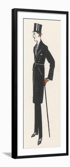 Gentleman in Evening Dress and a Topcoat Similar to a Frock Coat with a Seam at the Waist-Bernard Boutet De Monvel-Framed Art Print