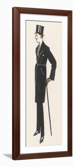 Gentleman in Evening Dress and a Topcoat Similar to a Frock Coat with a Seam at the Waist-Bernard Boutet De Monvel-Framed Art Print