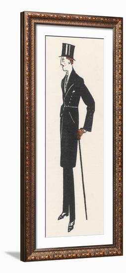 Gentleman in Evening Dress and a Topcoat Similar to a Frock Coat with a Seam at the Waist-Bernard Boutet De Monvel-Framed Art Print