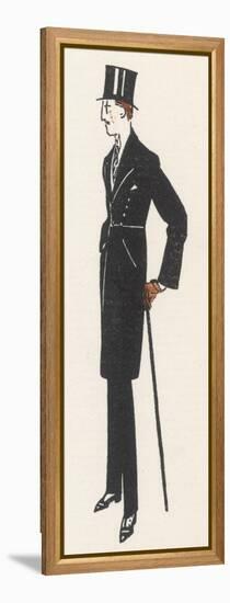 Gentleman in Evening Dress and a Topcoat Similar to a Frock Coat with a Seam at the Waist-Bernard Boutet De Monvel-Framed Stretched Canvas