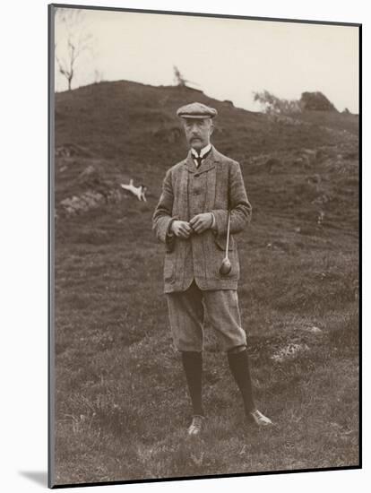 Gentleman in His Plus-Fours Ready to Play a Game of Golf-null-Mounted Photographic Print