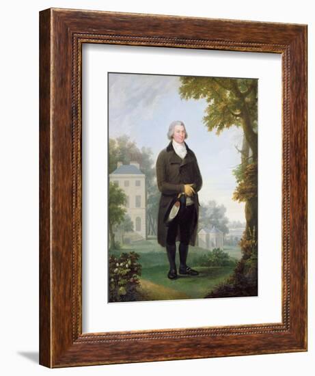 Gentleman in the Grounds of His House, c.1800-10-Samuel de Wilde-Framed Giclee Print