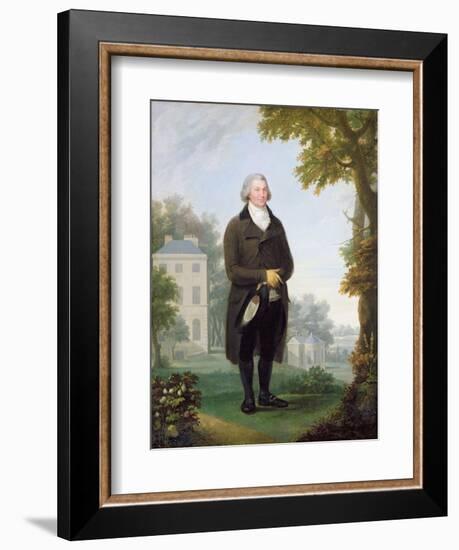 Gentleman in the Grounds of His House, c.1800-10-Samuel de Wilde-Framed Giclee Print