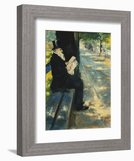 Gentleman in the Park-Lesser Ury-Framed Giclee Print