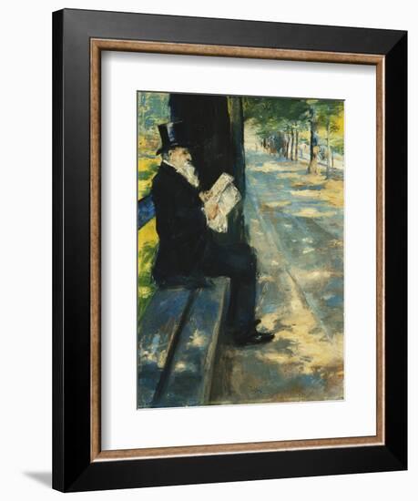 Gentleman in the Park-Lesser Ury-Framed Giclee Print