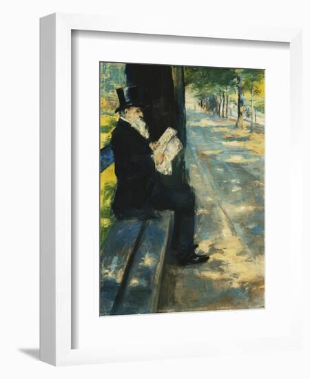 Gentleman in the Park-Lesser Ury-Framed Giclee Print