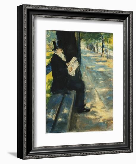 Gentleman in the Park-Lesser Ury-Framed Giclee Print