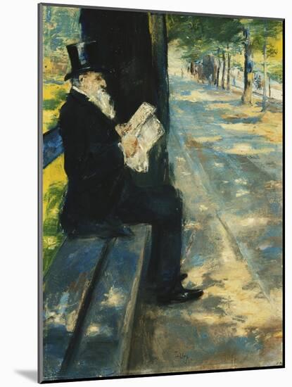 Gentleman in the Park-Lesser Ury-Mounted Giclee Print