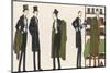 Gentlemen in Evening Dress Queue to Collect Their Overcoats from the Cloakroom-Bernard Boutet De Monvel-Mounted Photographic Print