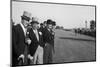 Gentlemen in tophats watching the horseraces on Vienna's Freudenau racecourse,1954.-Erich Lessing-Mounted Photographic Print