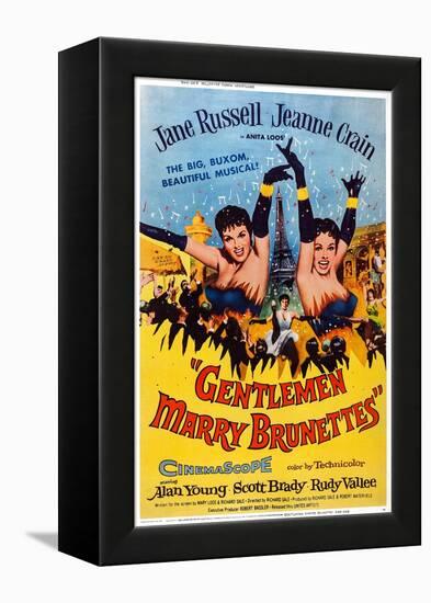 Gentlemen Marry Brunettes, Jane Russell, Jeanne Crain, 1955-null-Framed Stretched Canvas