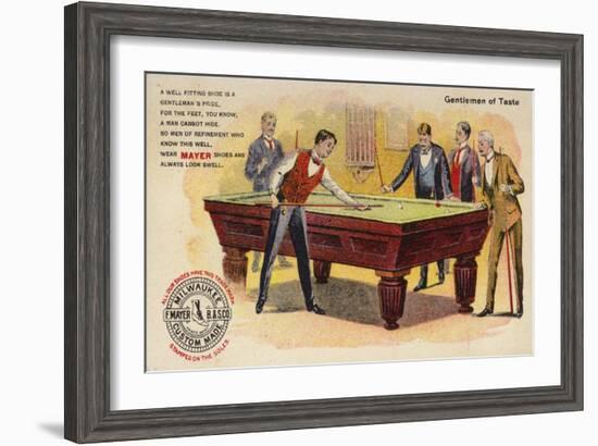 Gentlemen of Taste, Playing Pool-American School-Framed Giclee Print