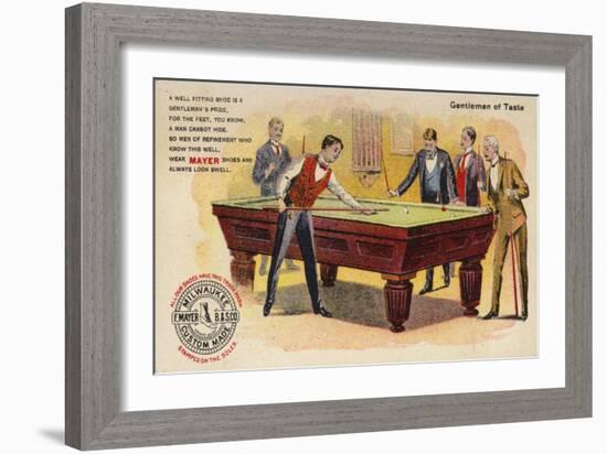 Gentlemen of Taste, Playing Pool-American School-Framed Giclee Print