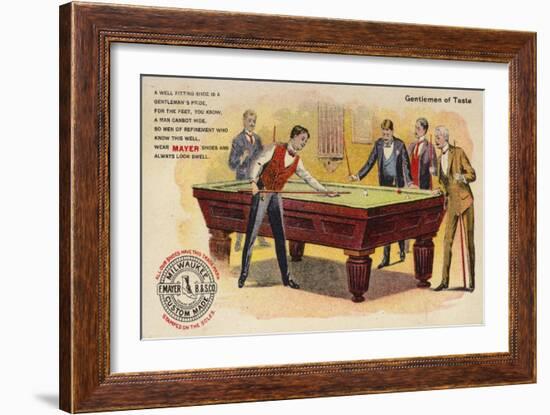 Gentlemen of Taste, Playing Pool-American School-Framed Giclee Print