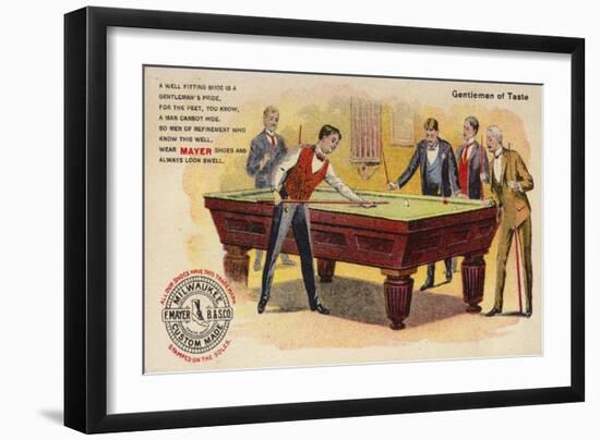 Gentlemen of Taste, Playing Pool-American School-Framed Giclee Print