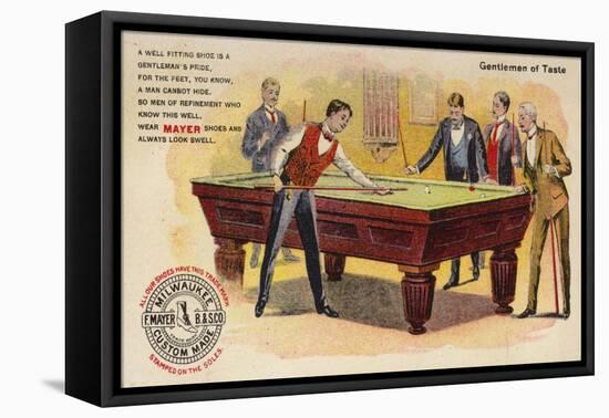 Gentlemen of Taste, Playing Pool-American School-Framed Premier Image Canvas