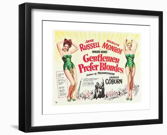 Gentlemen Prefer Blondes 1953-null-Framed Premium Giclee Print