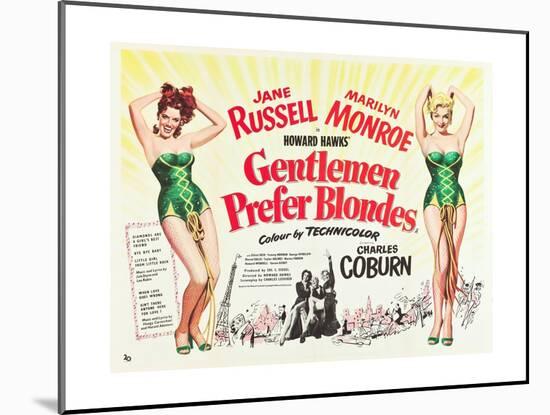 Gentlemen Prefer Blondes 1953-null-Mounted Giclee Print
