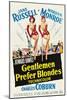 Gentlemen Prefer Blondes, 1953-null-Mounted Art Print